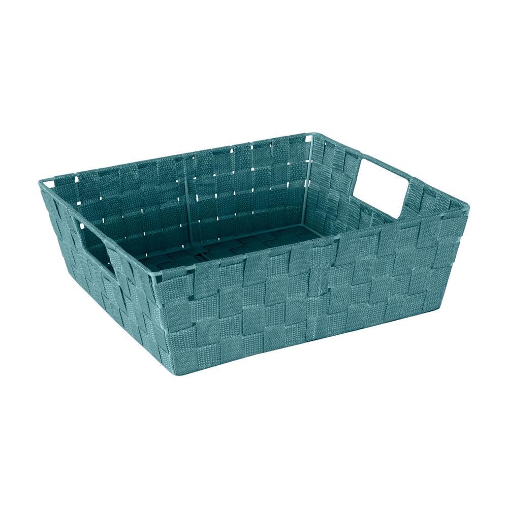 SIMPLIFY 5 in. H x 15 in. W x 13 in. D Green Plastic Cube Storage Bin