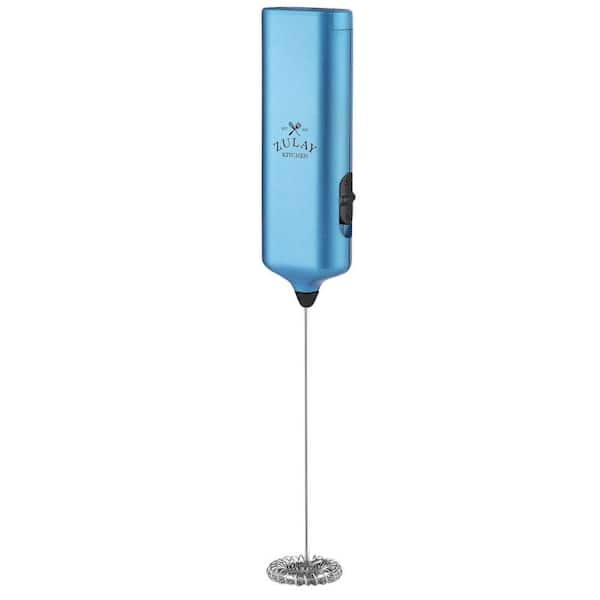 Zulay Kitchen Powerful Mini Milk Frother Electric Hand Mixer (Cosmic Blue)