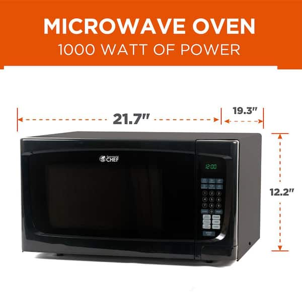 Commercial Chef 1.6 Cu. ft. Countertop Microwave Oven Stainless