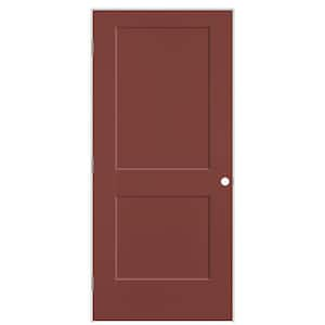 36 in. x 80 in. 2-Panel Logan Right-Hand Solid Core Red Bluff Molded Composite Single Prehung Interior Door