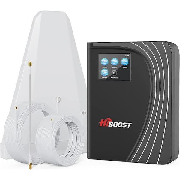 Cell Phone Signal Booster with LCD Touch Screen, Cover 4,500 sq. ft. for Home Office All U.S. Carriers, FCC Approved