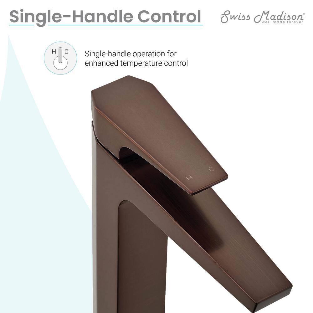 Voltaire Oil Rubbed Bronze High Arc Bathroom Faucet