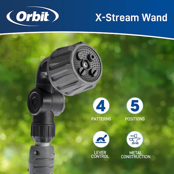 X-Stream 72 in. Extendable 4-Pattern Thumb Control Watering Wand