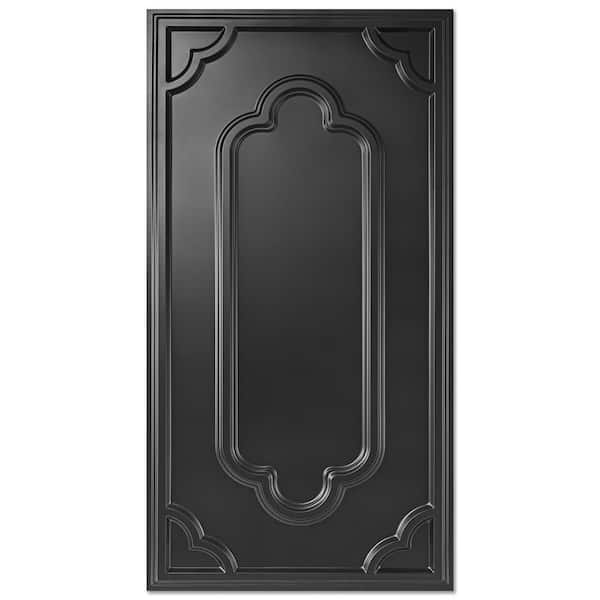 Art3dwallpanels Black 2 ft. x 4 ft. Decorative PVC Lay-In/Drop In Ceiling Tile (96 sq.ft./case)