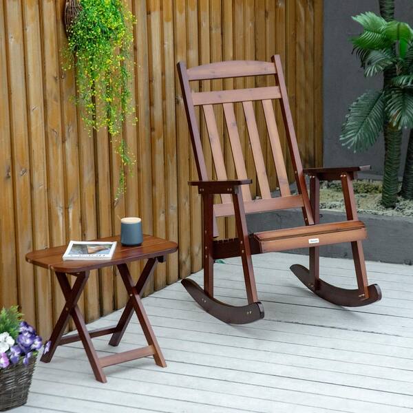 outsunny porch rocking chair