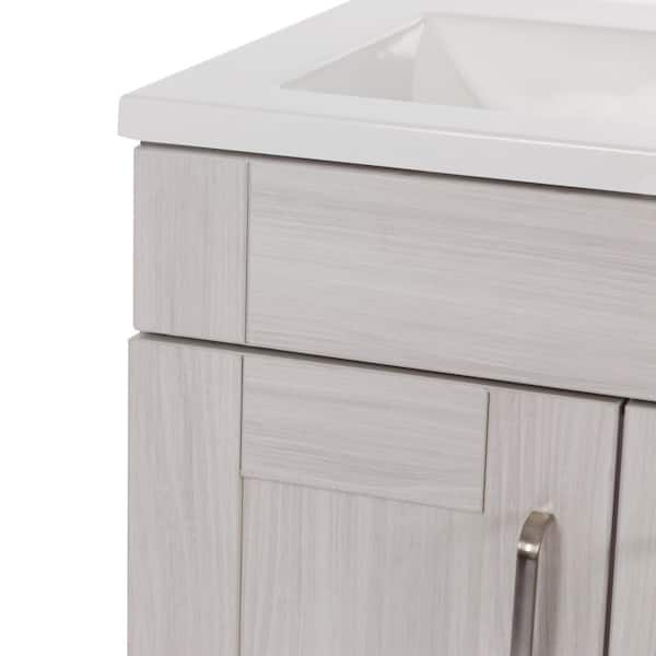 Albany 24″ Glass Bathroom Vanity Clear - Wholesale Vanities