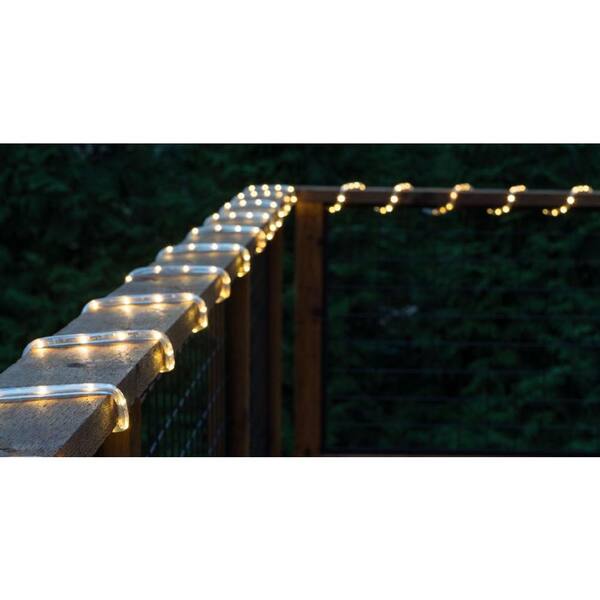 100FT LED Rope Light Garden  Indoor Outdoor Waterproof Light Warm White 