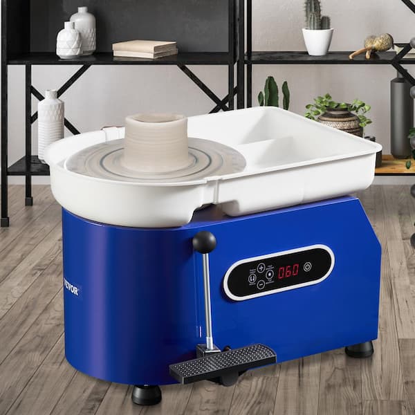 11 in. Pottery Wheel 450-Watt Electric Ceramic Clay Machine Adjustable 0-300RPM Sculpting Tool Art Craft DIY