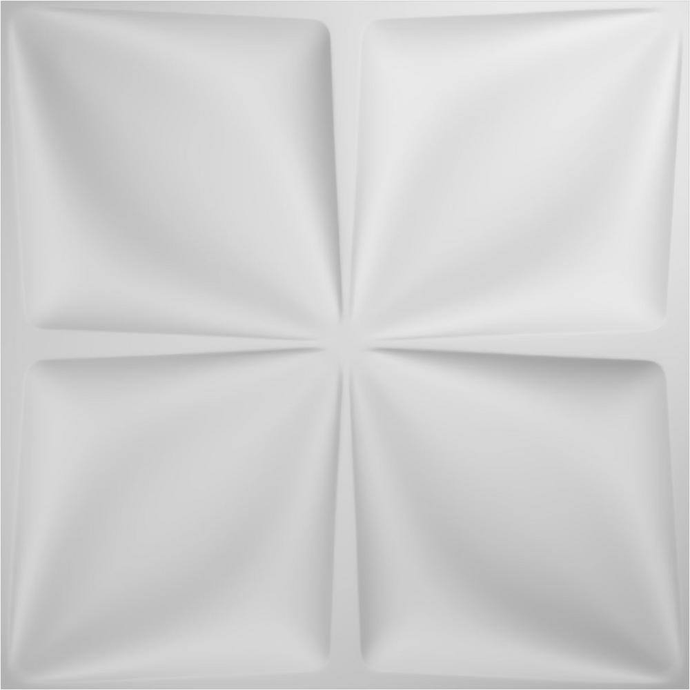 White Textured PVC 3D Decorative Wall Panels Set