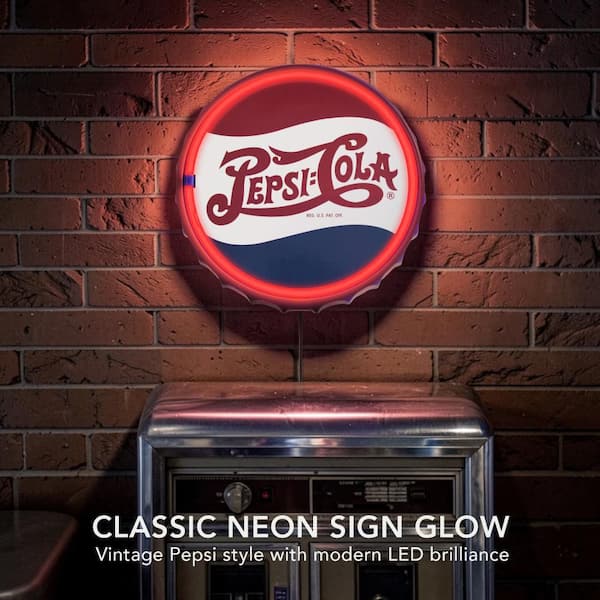 American Art Decor 12 in. Red and Blue LED Neon Rope Sign, ABS