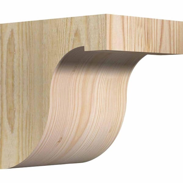 Ekena Millwork 6 in. x 8 in. x 8 in. Douglas Fir Del Monte Rough Sawn Corbel