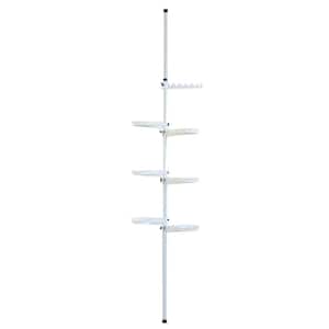 122 in. Tall Indoor/Outdoor White Metal Plant Stand (7-Tiered)