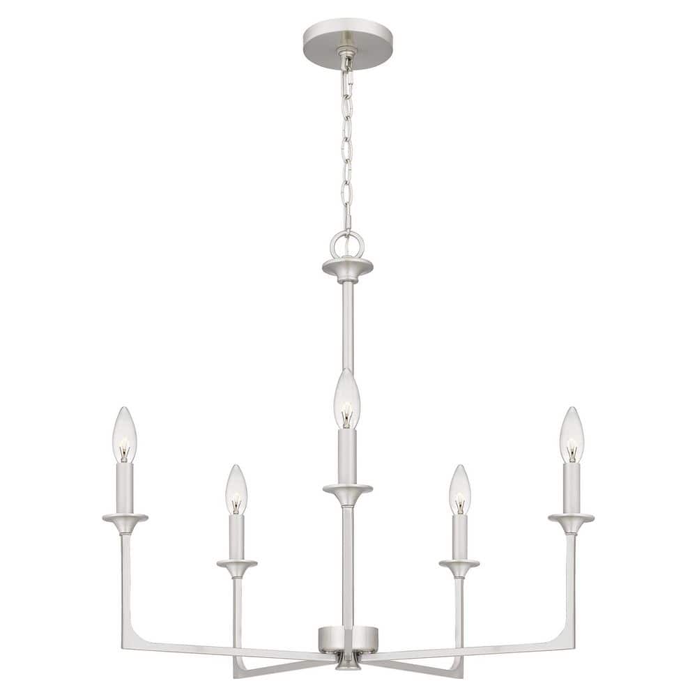 Prescott 5-Light Brushed Nickel Candlestick Chandelier price history on PriceWatchPro