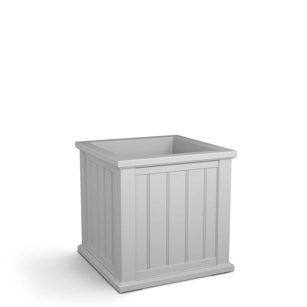 Cape Cod White 20" Square Polyethylene Outdoor Planter