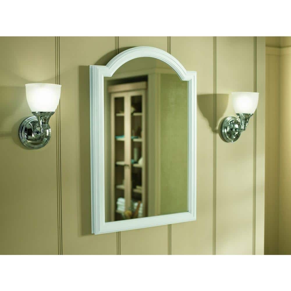 Devonshire Polished Chrome Frosted-Glass Bathroom Wall Sconce