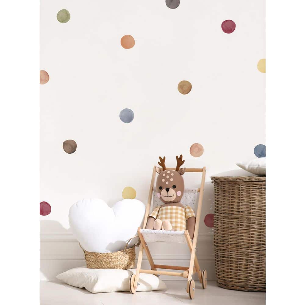 Earthy Multicolor Peel & Stick Vinyl Wall Decals for Kids' Nursery