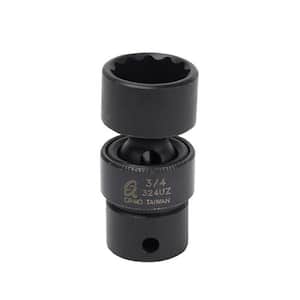 3/8 in. Drive 3/4 in. 12-Point Universal Impact Socket