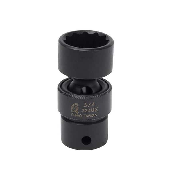 SUNEX TOOLS 3/8 in. Drive 3/4 in. 12-Point Universal Impact Socket