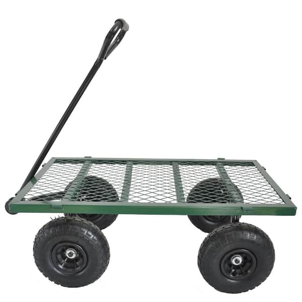 Cisvio 3.53 cu. ft. Steel Garden Cart Trucks Make It Easier to Transport Firewood