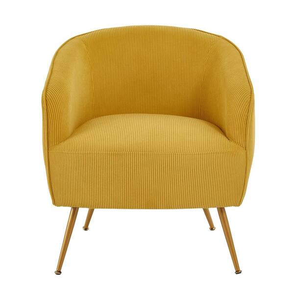 US Pride Furniture Docan Yellow Corduroy Arm Chair C390-H1 - The