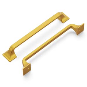 Forge 6-5/16 in. (160 mm) Brushed Golden Brass Cabinet Pull (10-Pack)