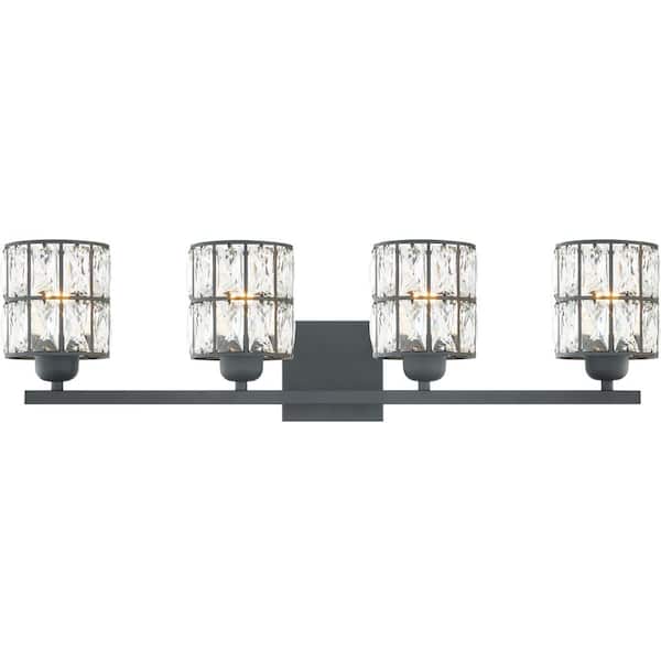 Quoizel Gibson 4-Light Matte Black Vanity Light