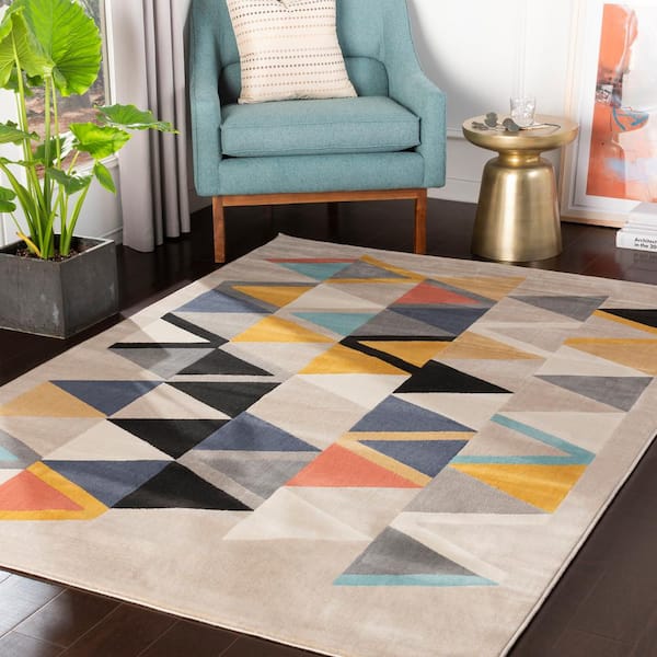 Astvin Multi 7 ft. 10 in. x 10 ft. 3 in. Geometric Area Rug