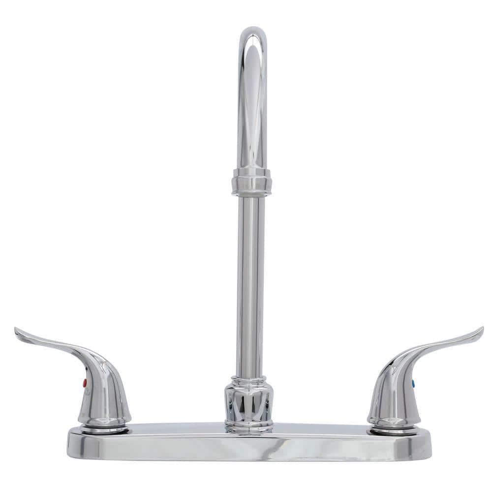 Impressions Chrome High Arc Kitchen Faucet with Pull-Out Spray
