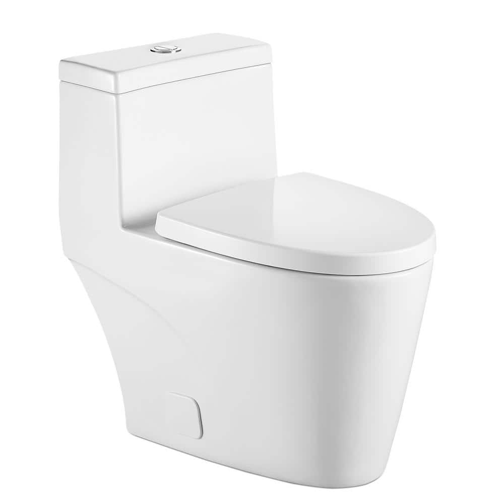 LORDEAR 1-Piece 1.6 GPF/1.1 GPF Double Flush Elongated Bidet Toilet in ...