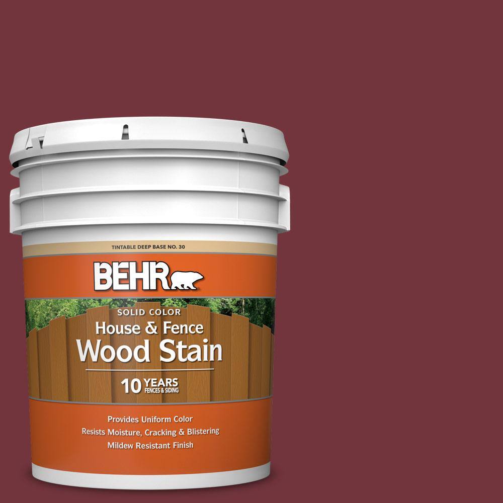 BEHR 5 gal. S1307 Cherry Cola Solid Color House and