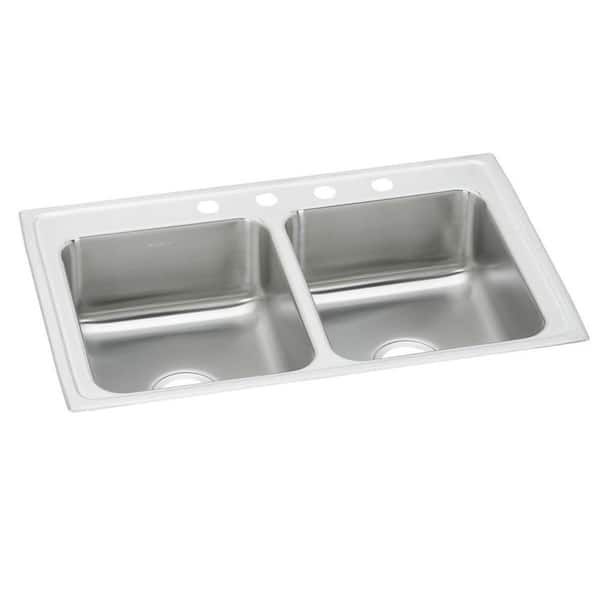 Celebrity 43 in. Drop-in Double Bowl 20-Gauge Stainless Steel Kitchen Sink Only