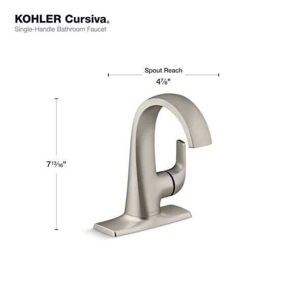 KOHLER Katun Single Hole 1-Handle Bathroom Faucet in Vibrant Brushed Nickel  K-R78037-4D-BN - The Home Depot