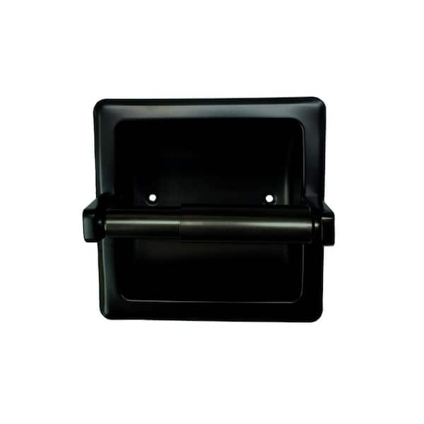 RV Trailer Paper Plate Holder Dispenser - Mounts Under Cabinet, Holds 9 Inch Paper/Plastic Plates, Saves Space (Black)