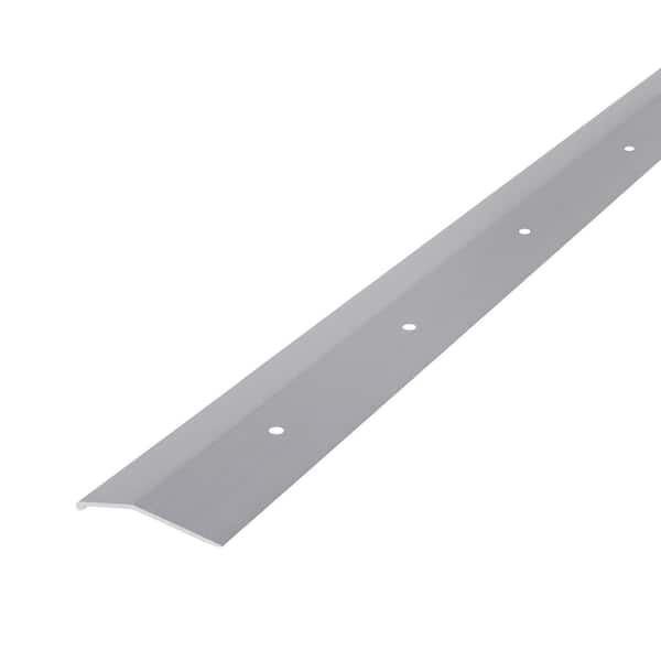 2 in. x 144 in. Satin Silver Brushed Carpet Trim Transition Strip