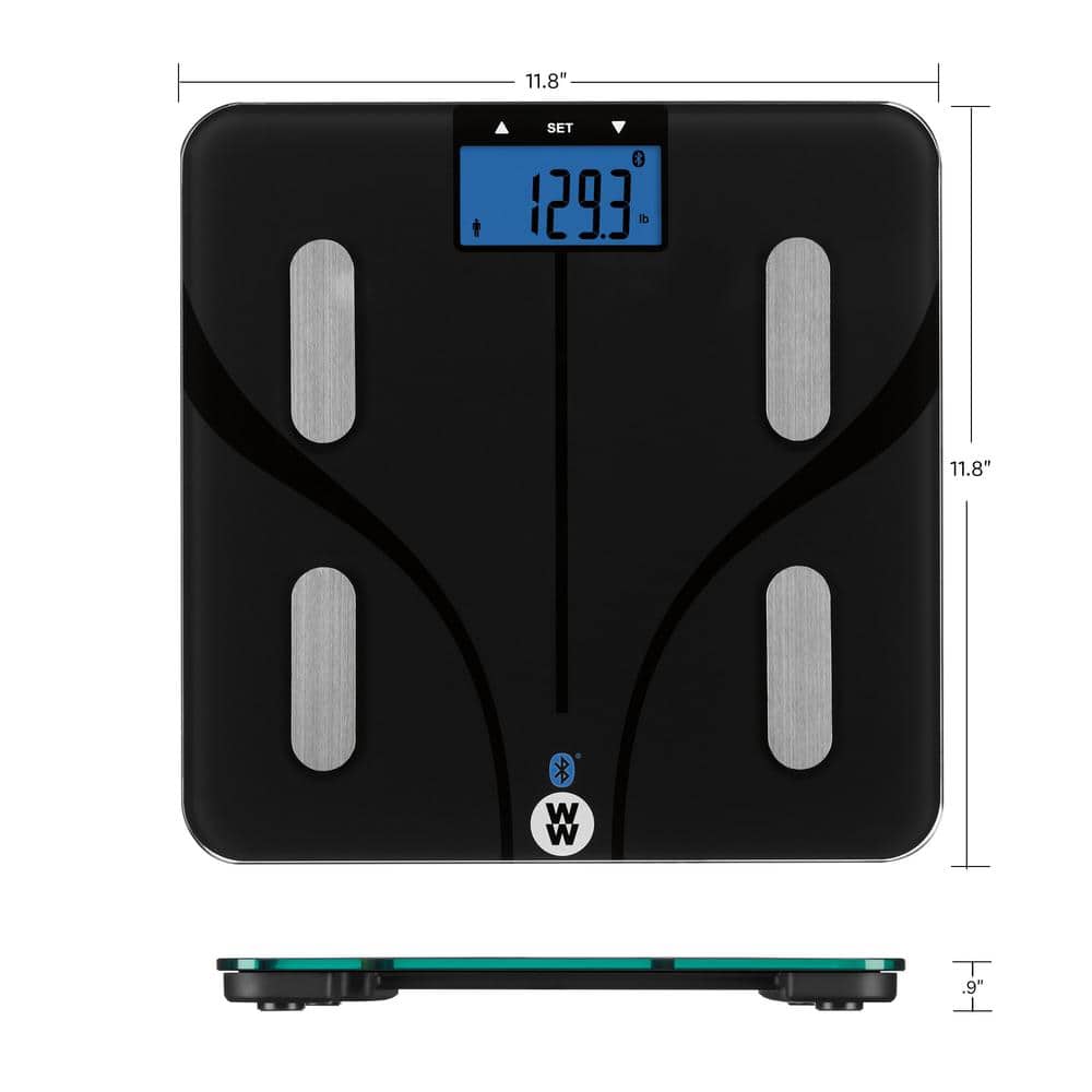 Black Digital Bluetooth Body Analysis Smart Scale