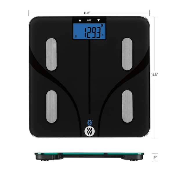 EQUAL Smart Digital Bathroom Scale, Scales for Body Weight and Fat, Sync  with Bluetooth, Health Monitor - Black