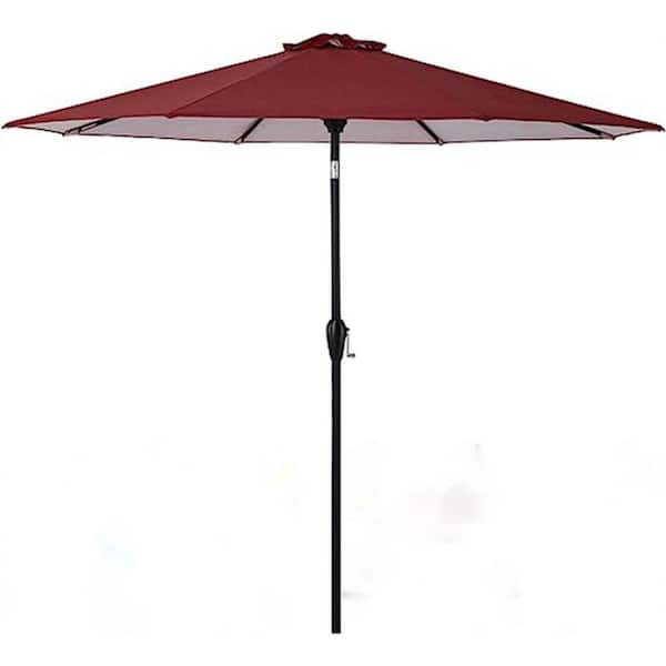 Dyiom 9 ft. Outdoor Market Patio Table Umbrella with Push Button Tilt