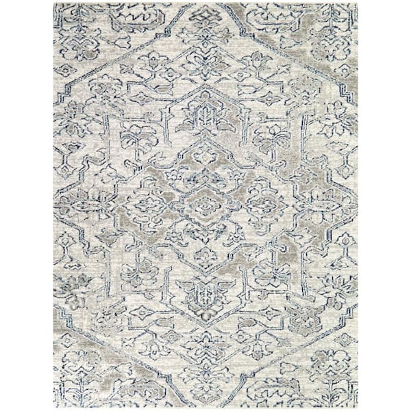 Rosehill Gray 8 ft. x 10 ft. Traditional Area Rug