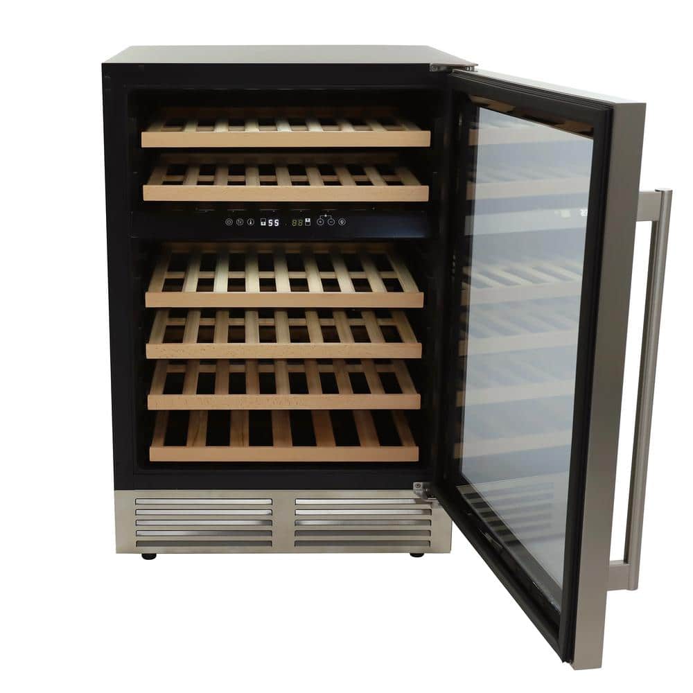 Avanti 46 Bottle Dual-Zone Designer Wine Cooler with Wooden Shelves