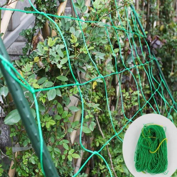 Agfabric 9.8 ft. W x 16.4 ft. L Heavy-Duty PE Plant Trellis Netting Green Garden Netting for Climbing Plants