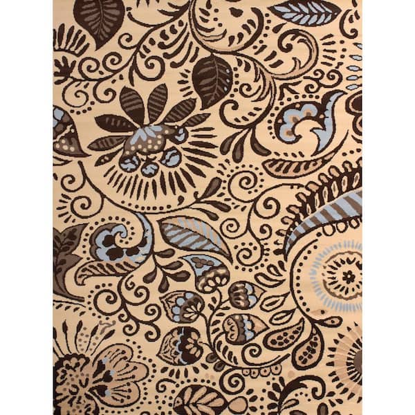 United Weavers Dallas Bandanna Blue 5 ft. x 7 ft. Indoor Area Rug