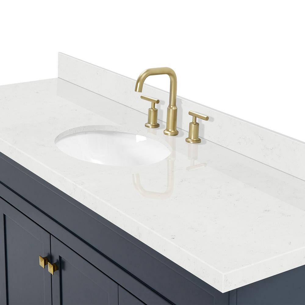 Midnight Blue 66" Freestanding Single Basin Vanity with Quartz Top
