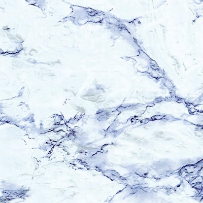 Creative Covering 18 in. x 16 ft. Blue Marble Self-Adhesive Vinyl Drawer and Shelf Liner (6-Rolls)