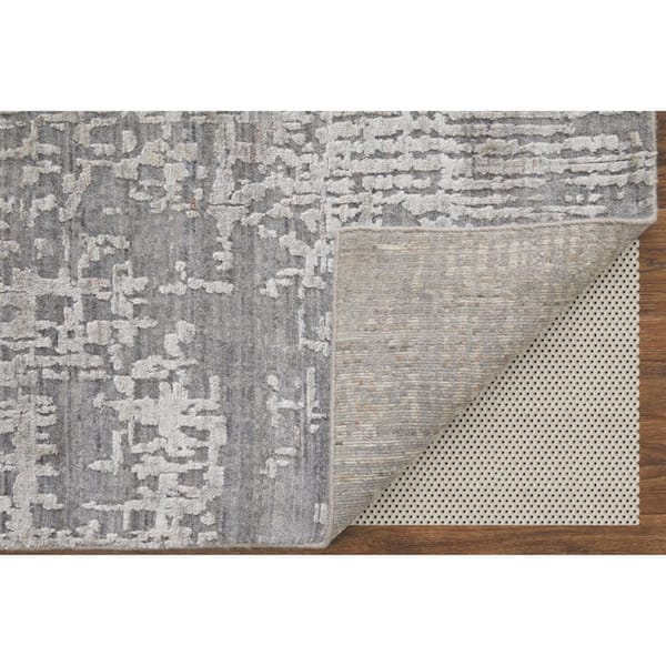 3 ft. x 5 ft. Gray, Silver Abstract Area Rug