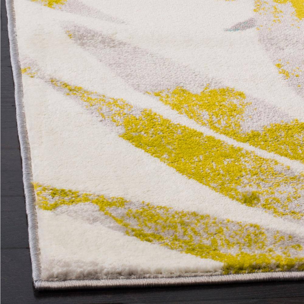 Elysian Fields Gray & Green Floral Synthetic 8' x 10' Rug