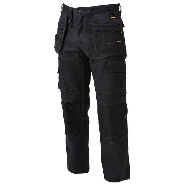 black stretch work trousers