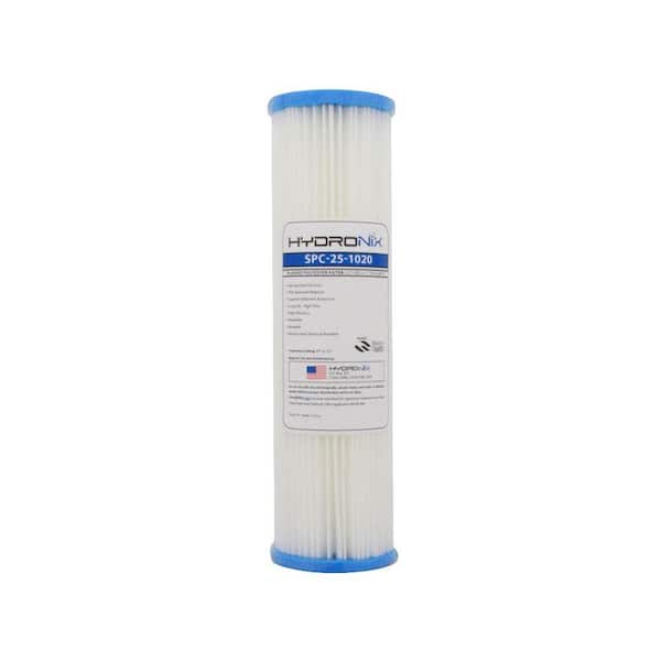 HYDRONIX SPC-25-1020 2.5 in. x 9-3/4 in. 20 Micron Polyester Pleated Filter