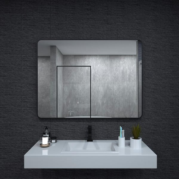 niveal 48 in. W x 36 in. H Rectangular Framed Wall Bathroom Vanity Mirror