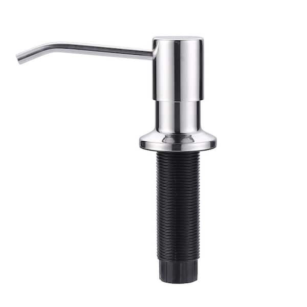 Polished Chrome Soap Dispenser for Kitchen Sink, Stainless Steel Countertop Lotion Dispenser