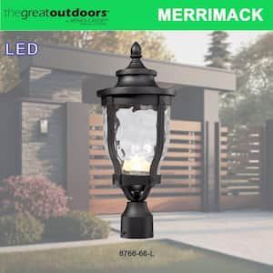 Merrimack 1-Light Outdoor Black Integrated LED Post Mount Light